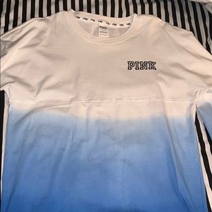 PINK Long Sleeve Varsity Shirt - Blue